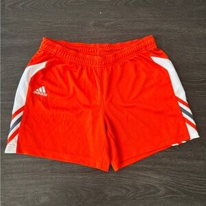 Boys Orange Adidas Athletic 
Workout Shorts Size Medium